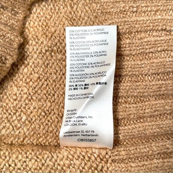NEW FREE PEOPLE Brookside Oversized Sweater, Desert Camel - M - Picture 12 of 12